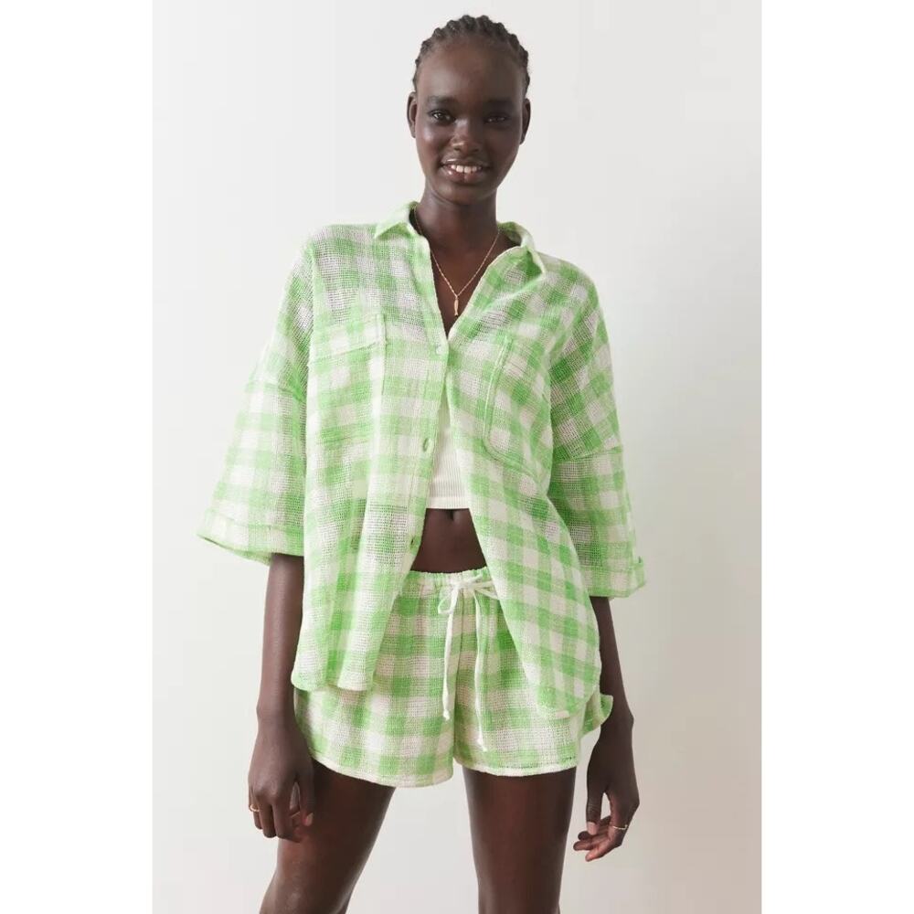 Urban Outfitters Out From Under Beach Boardwalk Button-Down Shirt
